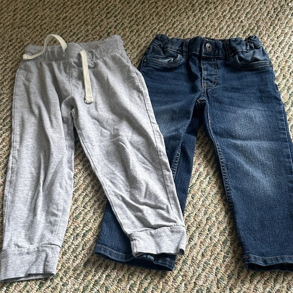 Gray and Blue Kids Bottoms Set 3T